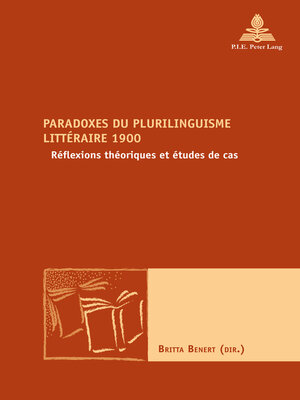 cover image of Paradoxes du plurilinguisme littéraire 1900